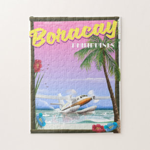Puzzle Affiche de voyage de plage de Boracay Philippines
