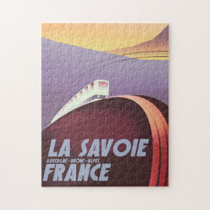 Puzzle Affiche de voyage de Savoie Auvergne-Rhône-Alpes.
