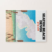 Puzzle Affiche de voyage de Seaton Beach Dorset (Horizontal)