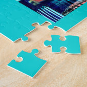 Puzzle Affiche de voyage de Seattle sous un ciel d'aube (Côté)