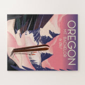 Puzzle Affiche de voyage de ski Mt.Bachelor Oregon (Horizontal)