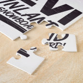 Puzzle Affiche de voyage de snowboard Levi Finlande (Côté)