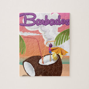 Puzzle Affiche de voyage de vacances à la Barbade dessin 