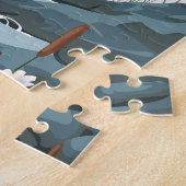 Puzzle Affiche de voyage des chutes du Niagara (Côté)