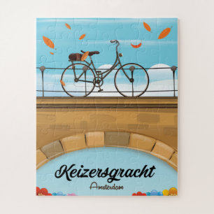 Puzzle Affiche de voyage du canal Keizersgracht Amsterdam