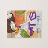 Puzzle Affiche de voyage du Cartoon de Sainte-Lucie. (Horizontal)