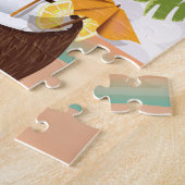 Puzzle Affiche de voyage du Cartoon de Sainte-Lucie. (Côté)