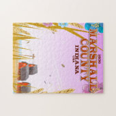 Puzzle Affiche de voyage du comté de Marshall '1836' dans (Horizontal)
