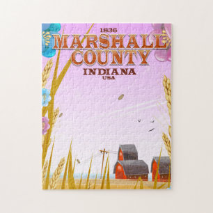 Puzzle Affiche de voyage du comté de Marshall '1836' dans