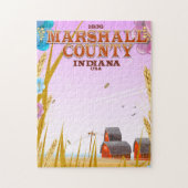 Puzzle Affiche de voyage du comté de Marshall '1836' Indi (Vertical)