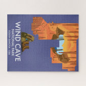 Puzzle Affiche de voyage du parc national Wind Cave Natio (Horizontal)