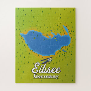 Puzzle Affiche de voyage Eibsee Allemagne.