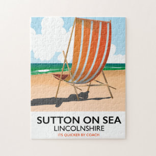 Puzzle Affiche de voyage en bord de mer de Sutton on Sea.