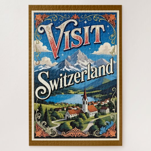 Puzzle Affiche de voyage en Suisse (Vertical)
