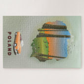 Puzzle Affiche de voyage illustrée de Pologne. (Horizontal)