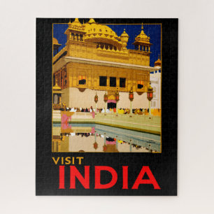 Puzzle Affiche de voyage Inde art indien vintage
