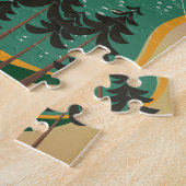 Puzzle Affiche de voyage lac de cratère Canada (Côté)