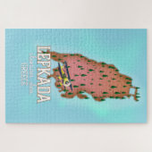 Puzzle affiche de voyage Lefkada Greece. (Horizontal)