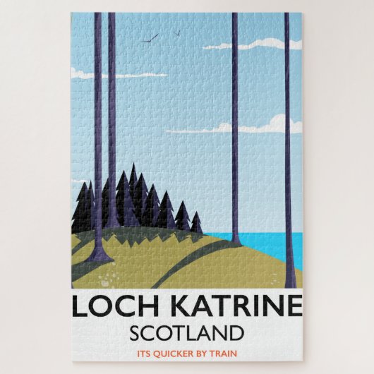 Puzzle Affiche de voyage Loch katrine ecosse (Vertical)