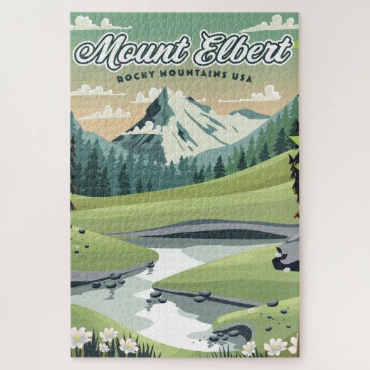 Puzzle Affiche de voyage Mont Elbert Montagnes Rocheuses (Vertical)