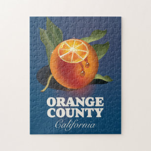 Puzzle Affiche de voyage Orange County California.