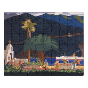 Puzzle Affiche de voyage - Père Noël Catalina Island, Cal