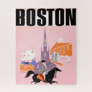 Puzzle Affiche De Voyage Pour Allegheny Airlines À Boston