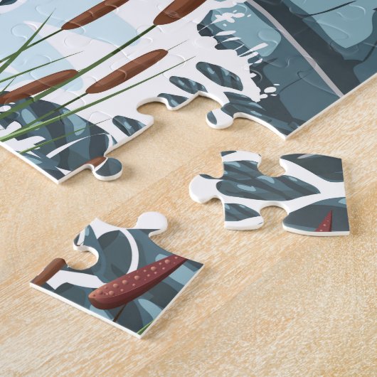 Puzzle Affiche de voyage sur le Danube (Côté)