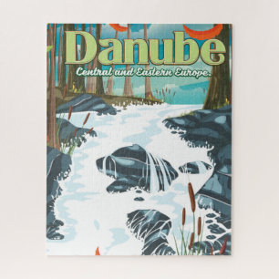Puzzle Affiche de voyage sur le Danube