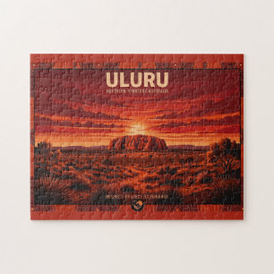 Puzzle Affiche de voyage Uluru Australie - Territoire du