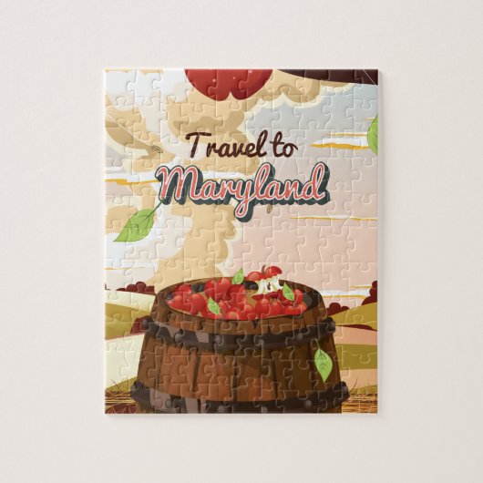 Puzzle Affiche de voyage vers le Maryland (Vertical)