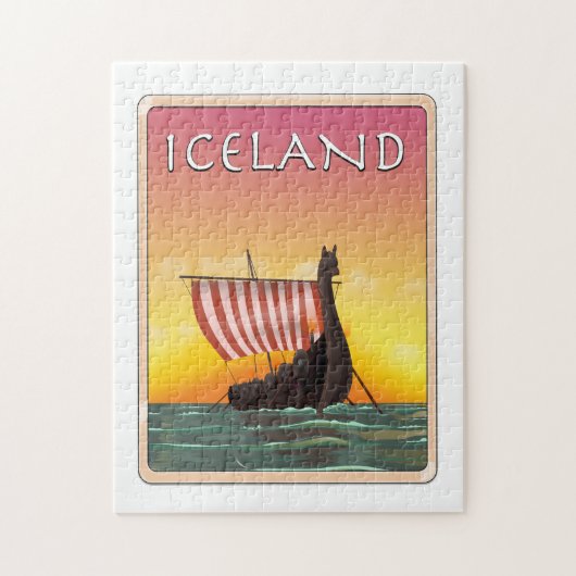 Puzzle Affiche de voyage Viking Islande (Vertical)