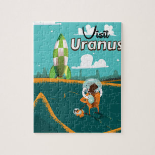 Puzzle Affiche de voyage vintage cartoon d'Uranus