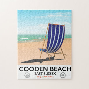 Puzzle Affiche de voyage vintage Cooden Beach East Sussex