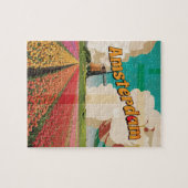 Puzzle Affiche de voyage vintage d'Amsterdam (Horizontal)