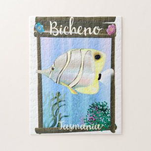 Puzzle Affiche de voyage vintage de Bicheno Tasmanie