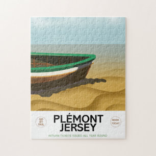Puzzle Affiche de voyage vintage de Plémont Jersey.