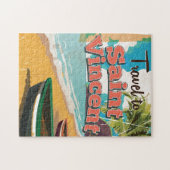 Puzzle Affiche de voyage vintage de Saint-Vincent. (Horizontal)