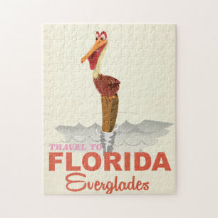 Puzzle Affiche de voyage vintage des Everglades de Florid