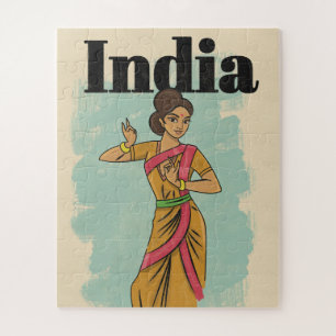 Puzzle Affiche de voyage vintage Inde