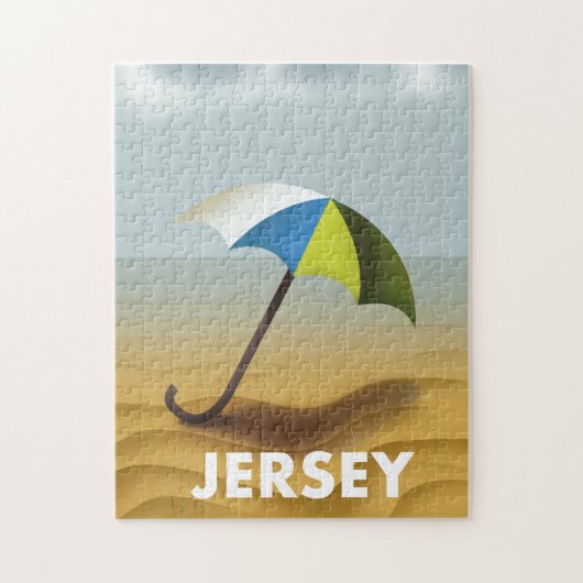 Puzzle Affiche de voyage vintage Jersey. (Vertical)