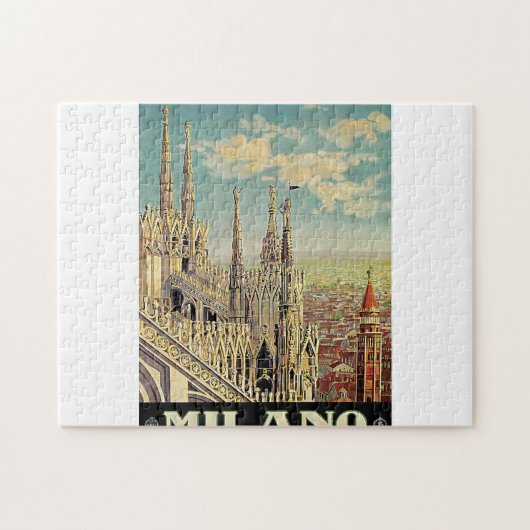 Puzzle Affiche de voyage Vintage milano milan (Horizontal)
