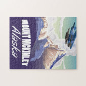 Puzzle Affiche de voyage vintage Mount McKinley (Horizontal)