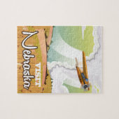 Puzzle Affiche de voyage vintage Nebraska (Horizontal)