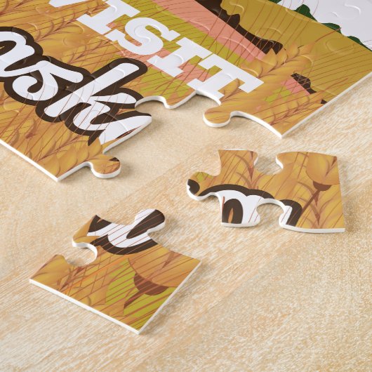 Puzzle Affiche de voyage vintage Nebraska (Côté)