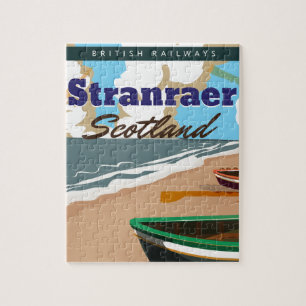 Puzzle Affiche de voyage vintage Stranraer Écosse