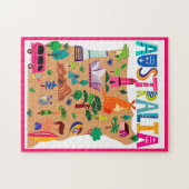 Puzzle Affiche des monuments emblématiques et de la faune (Horizontal)