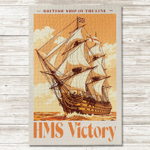 Puzzle Affiche du HMS Victory Navire de ligne emblématiqu