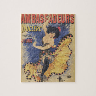 Puzzle Affiche française vintage Art Nouveau Danseuse