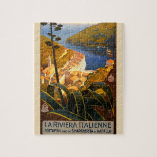 Puzzle Affiche italienne Riviera Europe Italy Travel